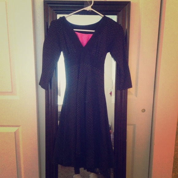Black dress & brown dress