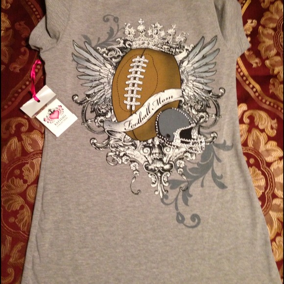 Gray Football Mom shirt by Katydid! - Picture 2 of 3