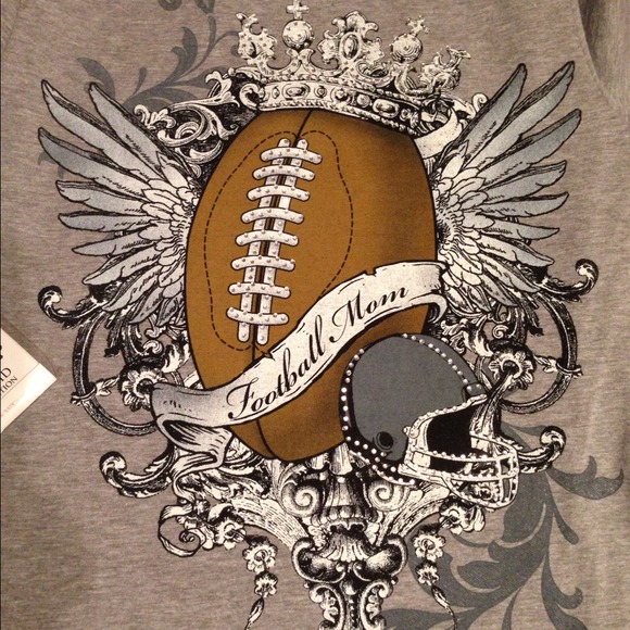 Gray Football Mom shirt by Katydid! - Picture 3 of 3