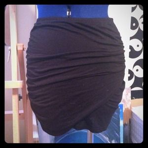 Black Wrap Skirt