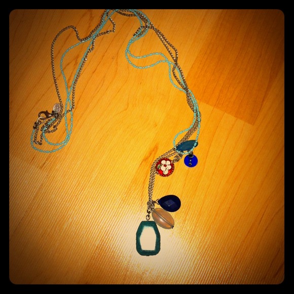 Express long beaded necklace