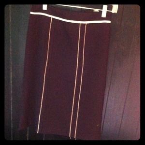 Ann Taylor skirt.  Black with white stitching