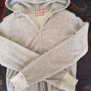 Gray Juicy Couture terry cloth zip up hoodie Small