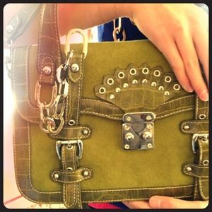 SOLD. Nieman Marcus Leather/Suede Handbag