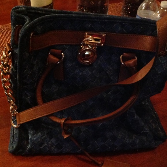Michael Kors denim & leather bag