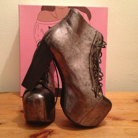 Jeffrey Campbell Boots - Jeffery Campbell lita in pewter size 8.5