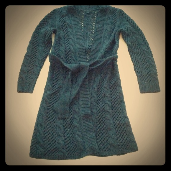 Black Long Sweater Coat