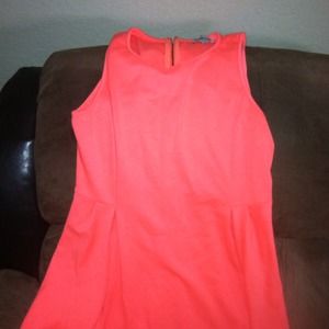Neon coral dress