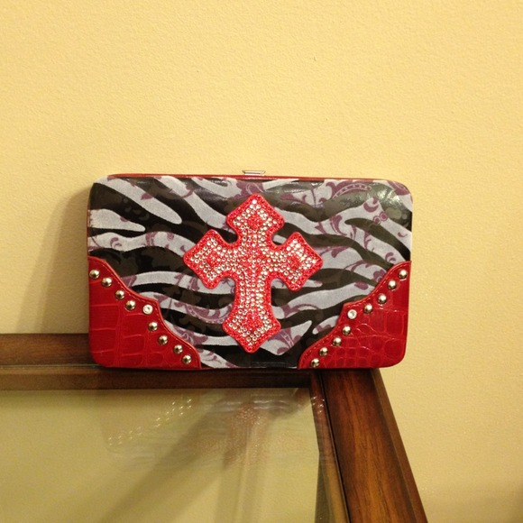 Red Cross hard cover wallet
