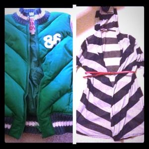 Victoria secret vest & navy/grey cardigan!