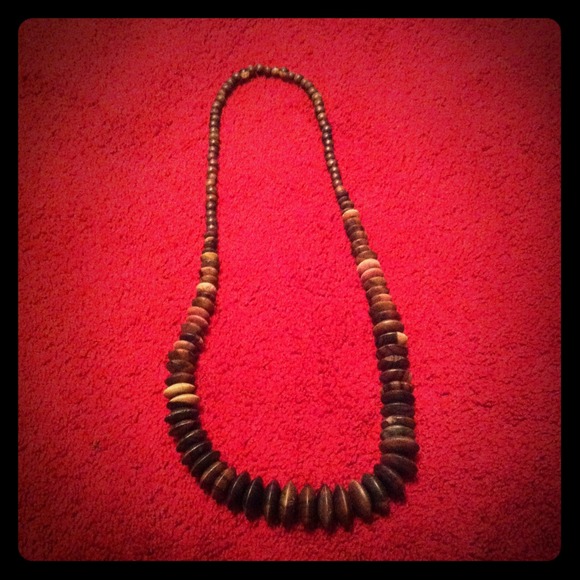 Wooden long necklace