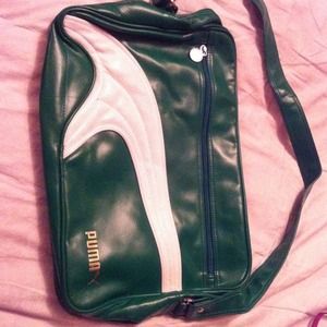 Green Puma messenger bag-reserved