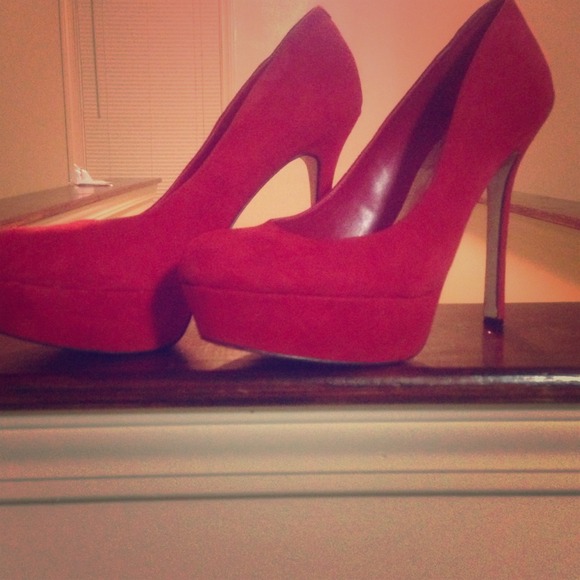 Red Platform Heels