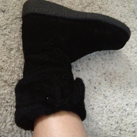 black suede boots size 8 - Picture 2 of 4