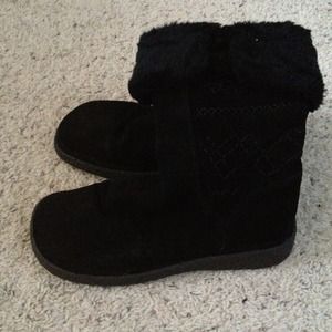black suede boots size 8
