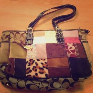 Gently used cute patched bag