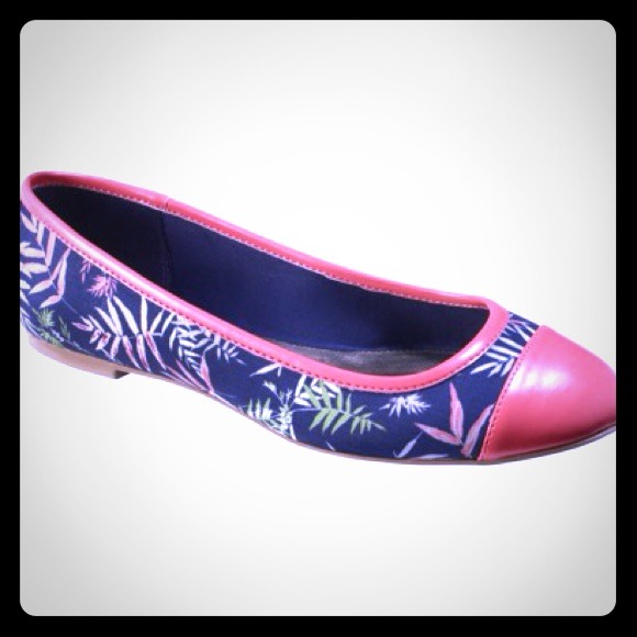 SOLD Webster Target Palm Print Cap Toe Ballet Flat