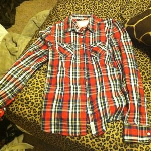 Aero plaid button up woman's