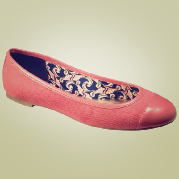 SOLD Webster Target Ballet Flats Coral Pink CapToe