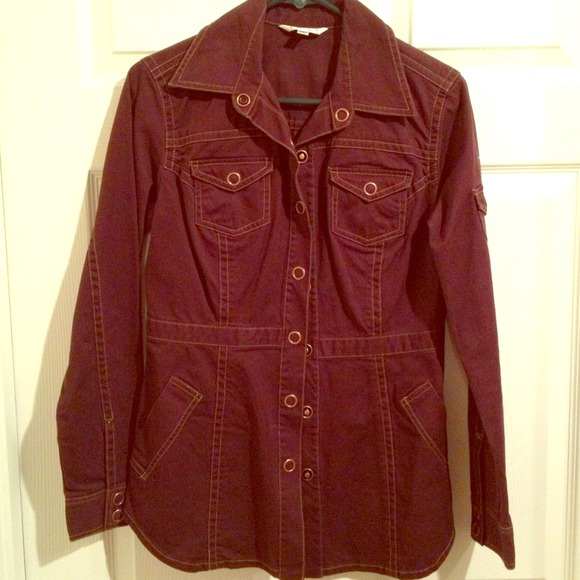 Brown/Rust Jacket/Top w/ Bronze Snaps - Picture 1 of 3