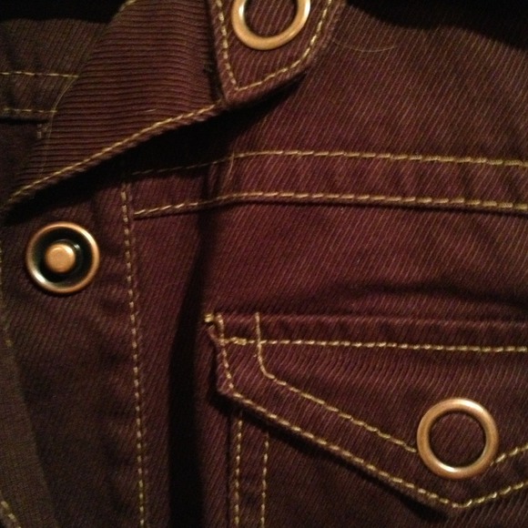 Brown/Rust Jacket/Top w/ Bronze Snaps - Picture 3 of 3