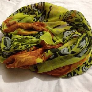 Lime green/yellow scarf