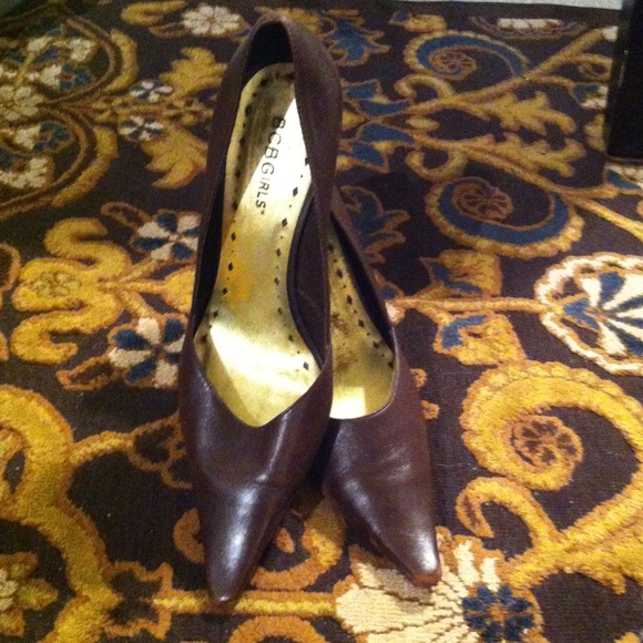 BCBGirls brown pointed toe pumps