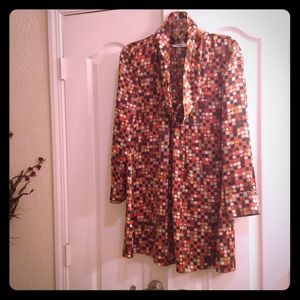 L.A.M.B. Cow neck vintage-style Tunic Dress