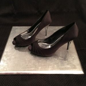 Black peep toe stiletto- reduced $