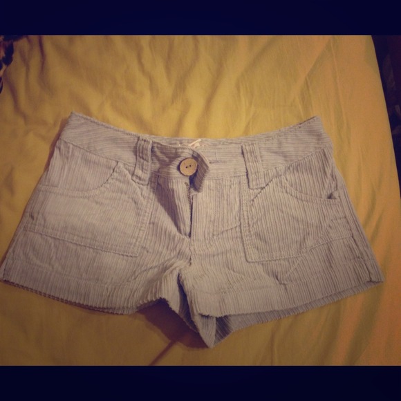 Gray corduroy shorts