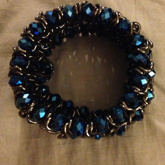 Wide teal bracelet - Picture 3 of 4