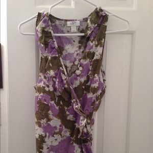 Cute ATL sleeveless ruffle wrap top