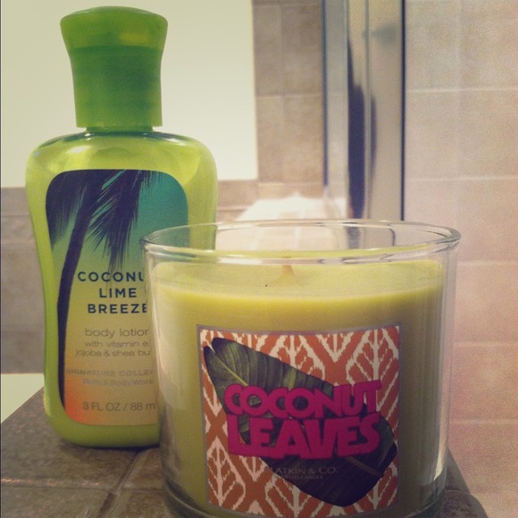 New, Coconut lime candle & lotion