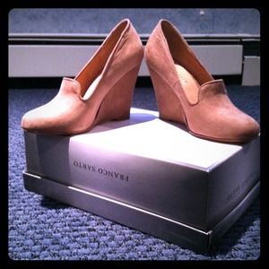 NEW!  With Box!  Sleeper Style Wedge Heels in Nude