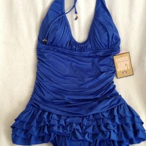 New Juicy Couture Royal Blue Halter Swimwear