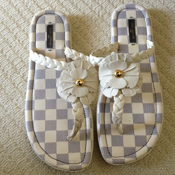 Sold in bundle- Authentic LV flip flops