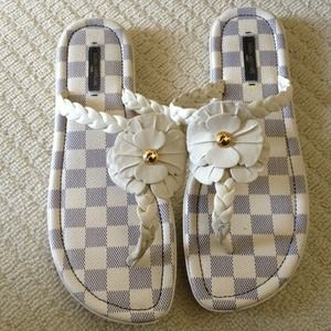 Sold in bundle- Authentic LV flip flops