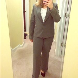 Grey Two Piece Pant Suit