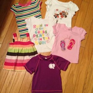 6 girls 3T shirts