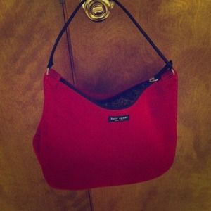 Authentic and rare red corduroy Kate Spade hobo.