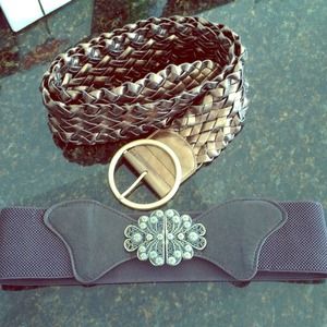 NWOT Bronze and Brown Belts