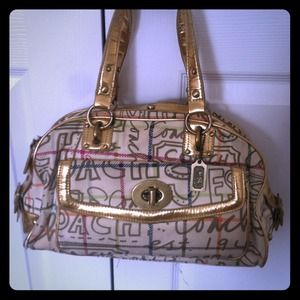 Gold coach bag!