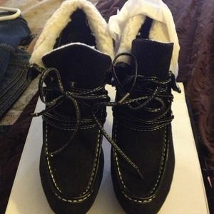 Bumper suede shearling boots sz.9! New