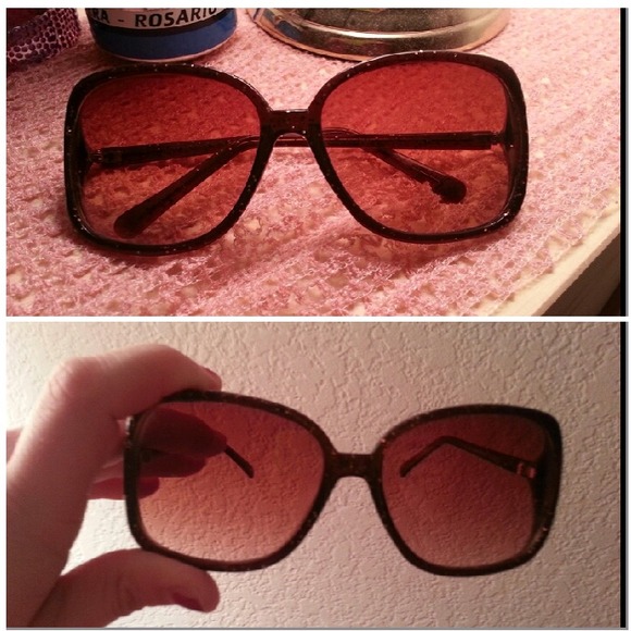 🌀Reserved4auroras_mommy20🌀BrownGlitterSunglasses