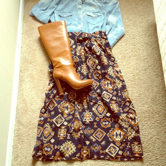 Vintage Casual Corner Aztec inspired Skirt