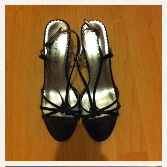 Rampage Shoes - GONE RAMPAGE black low heel Sandles