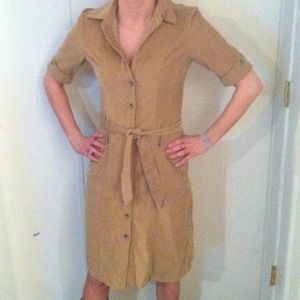Banana Republic corduroy button up dress.