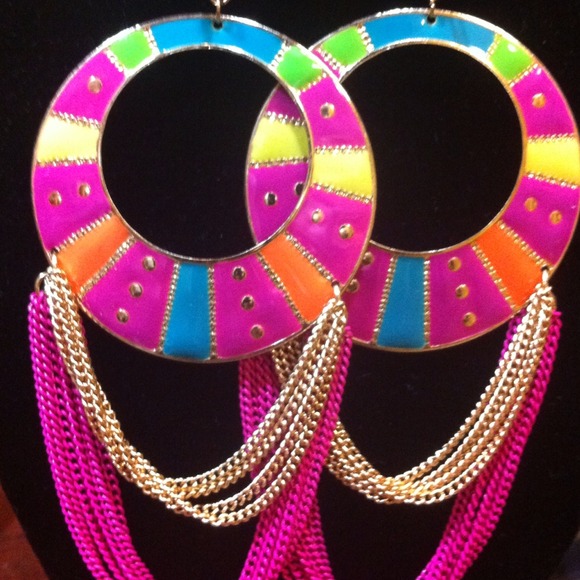 Color block earrings
