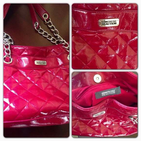 Kenneth Cole quilted pattern large handbag