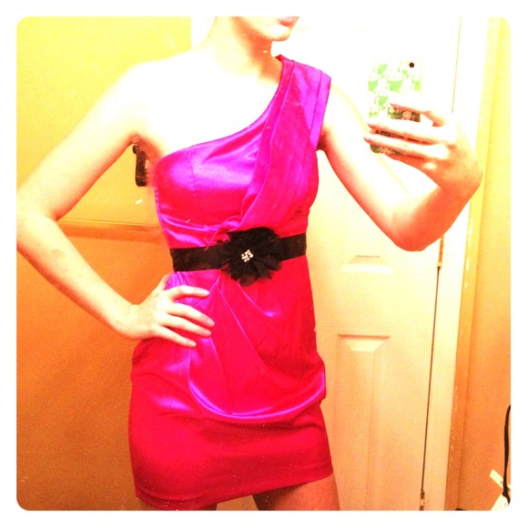 Magenta homecoming dress